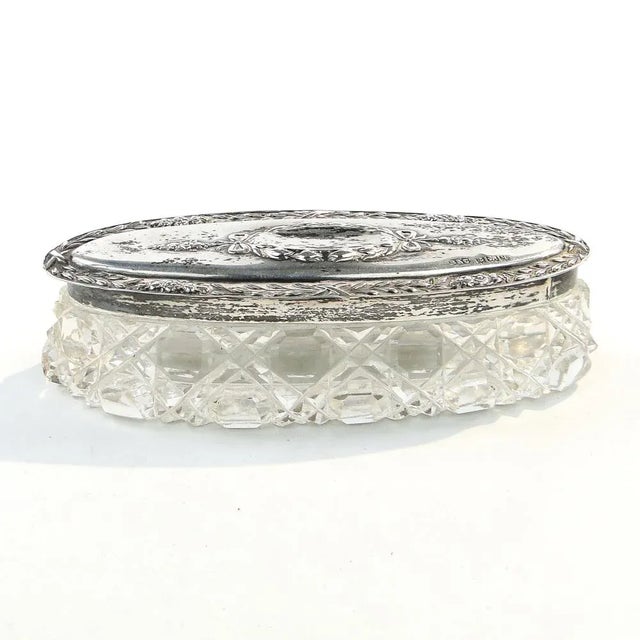 Crystal and Silver Toothpick Holder, United Kingdom, 1930s For Sale - Image 12 of 13