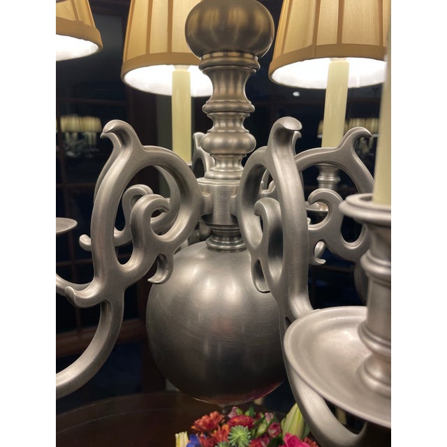 Metal Chapman & Myers Chandelier For Sale - Image 7 of 10