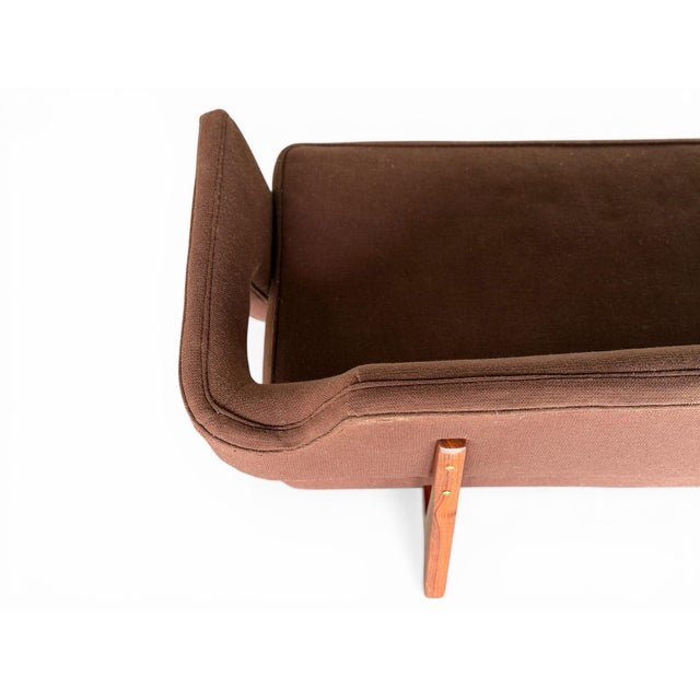 1950s 1950s Edward Wormley Sofa - Dunbar Model 486 - Walnut Bracket Back Mid Century Modern For Sale - Image 5 of 12