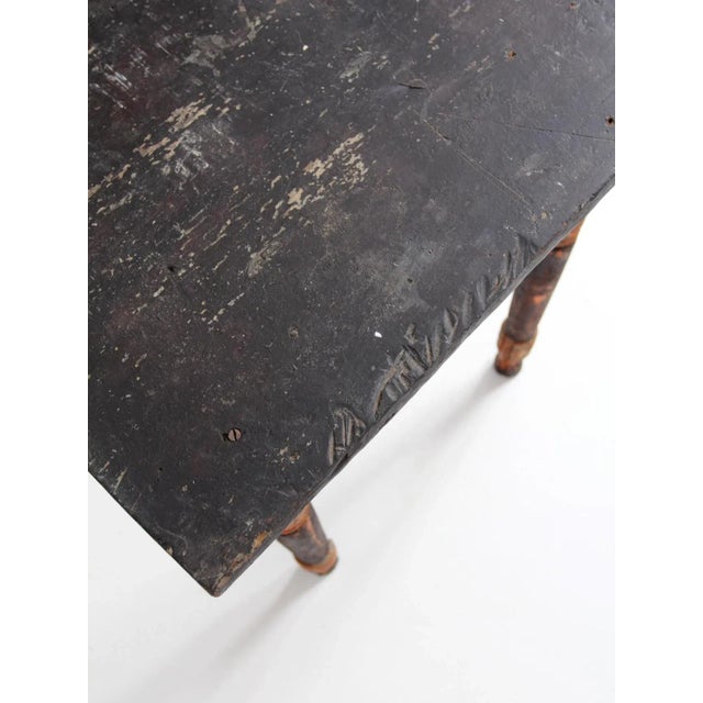 Antique Primitive Side Table With Drawer For Sale - Image 12 of 13