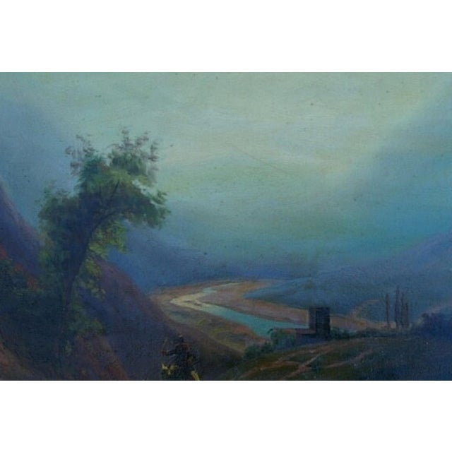 Mountain Landscape Antique Oil Painting Original Soviet Art Ukrainian Artist Unknown (Copy) 58-84 1957 For Sale - Image 4 of 6