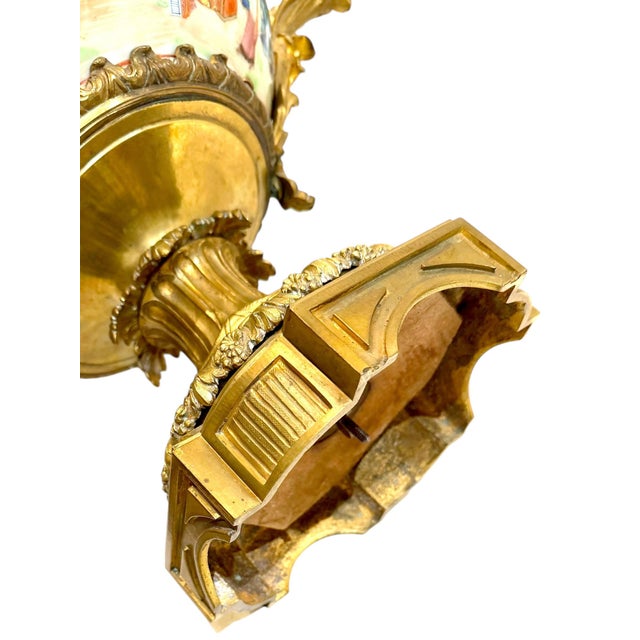 Rose Mandarin Porcelain Bowl With French Dore Bronze Mounts For Sale - Image 11 of 12