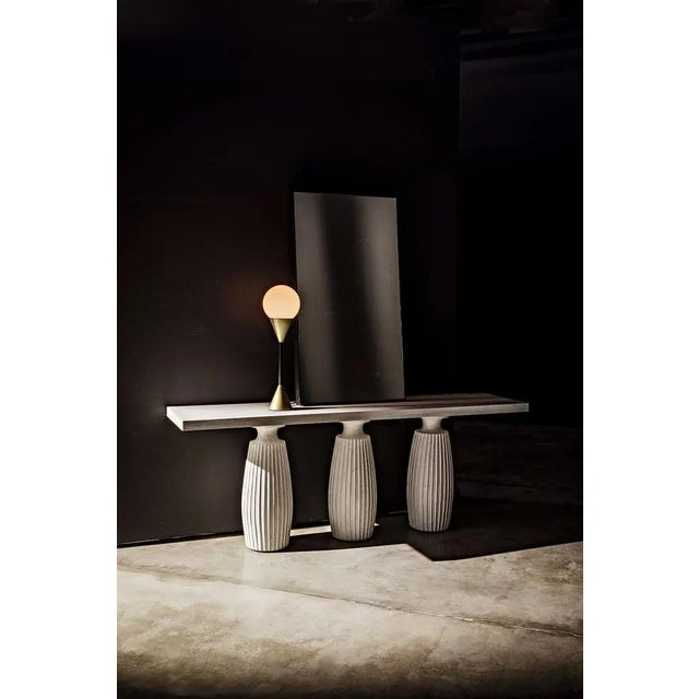 Noir Evelyn Console, White Wash For Sale - Image 4 of 5