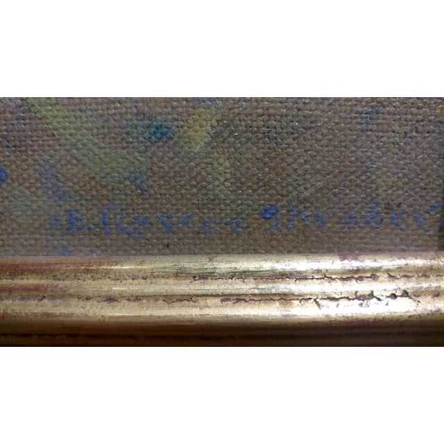 Edwin Roscoe Shrader -Rural Farmhouse - Oil Painting -California Pointillism For Sale In Los Angeles - Image 6 of 10