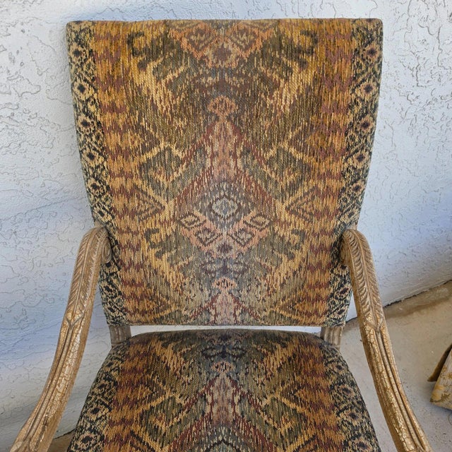 Century Furniture French Louis XIII Os De Mouton Armchairs a Pair For Sale - Image 9 of 16