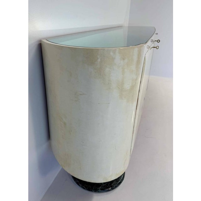 Aqua Italian Art Deco Inlaid Sideboard by Vittorio Dassi and Anzani, 1950s For Sale - Image 8 of 18