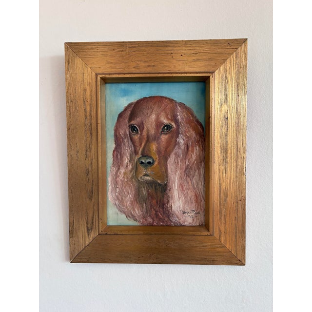 Portraiture Vintage Original Dog Portrait Oil Paintings - Set of 2 For Sale - Image 3 of 16