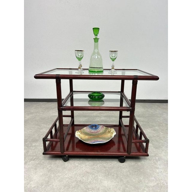 Mid-Century Modern Serving Trolley from Gervasoni, 1970s For Sale - Image 4 of 13