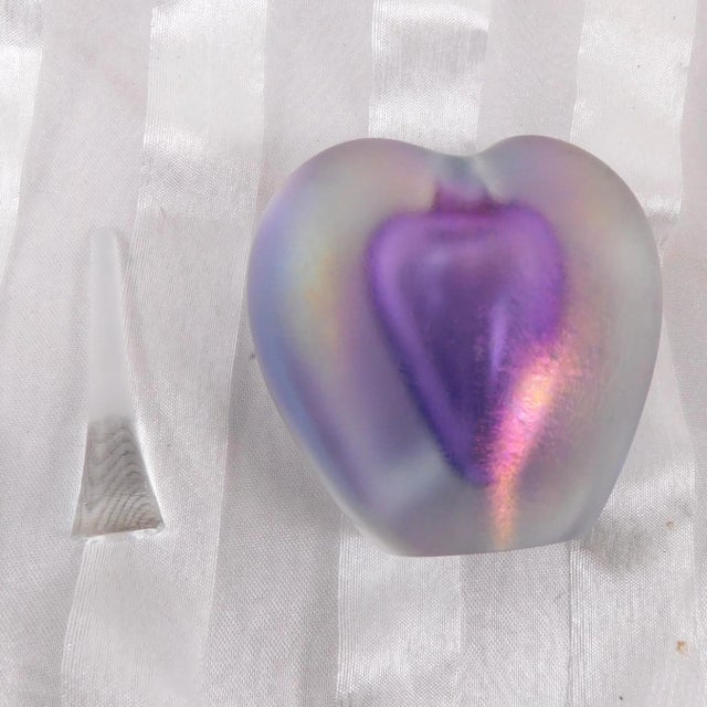 2000 - 2009 Signed Purple Heart Shaped Zellique Perfume Bottle # 26422 For Sale - Image 5 of 7