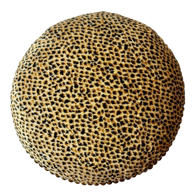Italian Italian Early 19th Century Footstool in Vintage Scalamandré Cheetah Velvet For Sale - Image 3 of 5