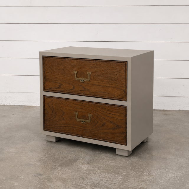 Contemporary Vintage Henredon Artefacts Nightstand | Custom Restored Designer Bedside Table For Sale - Image 3 of 4