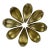 Late 20th Century Flower Petal Brass Ashtrays - Set of 8 For Sale