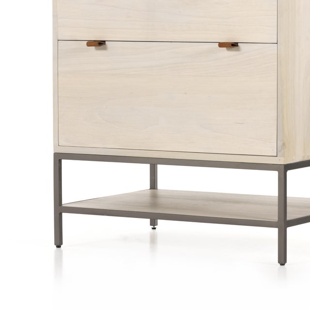 Contemporary Four Hands Trey Modular Filing Cabinet, Dove Poplar For Sale - Image 3 of 12