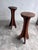 Wood Arts & Crafts Wooden Pedestal Stands, France, 1920, Set of 2 For Sale - Image 7 of 9