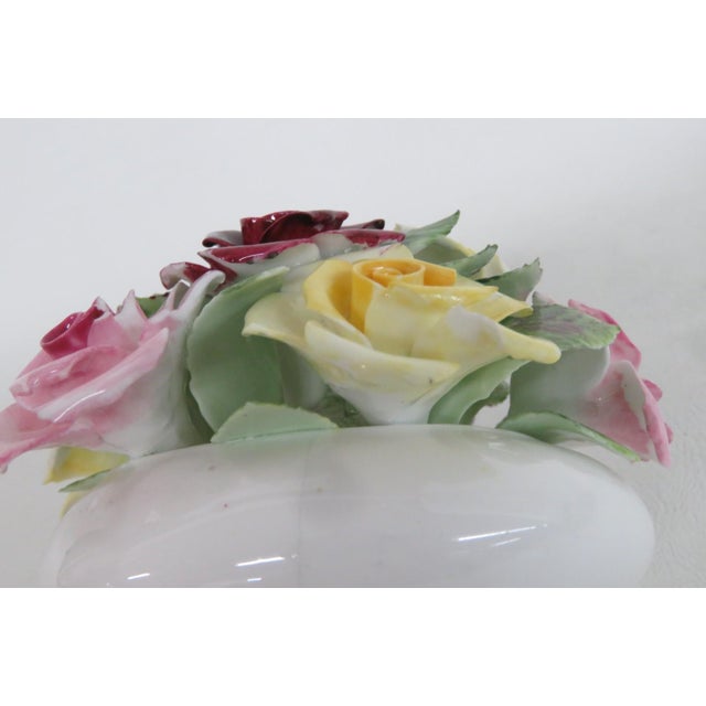Royal Adderley Bone China Floral Basket of Roses Figurine Made in England 5054b For Sale - Image 17 of 18