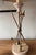 Mid 20th Century Mid 20th Century French Arrow & Tassel Lamps on Travertine Bases With Original Fabric Shades-a Pair For Sale - Image 5 of 12