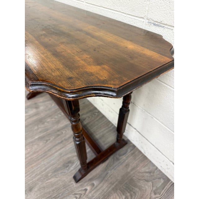 Early 20th Century Vintage Jacobean Revival Sofa Table Console Table Hall Table For Sale - Image 5 of 13