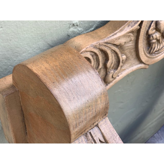 Wood 19th Century Pair of Carved Walnut Leather Savonarola Bench or Settee For Sale - Image 7 of 18