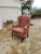 1980s Paisley Slip Covered Wingback Chair For Sale - Image 10 of 10
