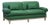 Custom Carved Oak & Green Linen Sofa by Steven Gambrel For Sale