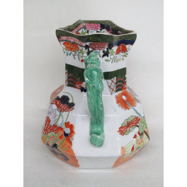 Chinoiserie Masons Ironstone Large Jug or Pitcher Duck Patten 19th Century For Sale - Image 3 of 12