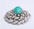 1950s Platinum, Diamond, and Persian Turquoise Asymmetric Dress Clip For Sale - Image 5 of 7