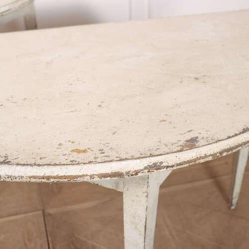 Swedish Demi-Lune Console Tables, Set of 2 For Sale - Image 5 of 8