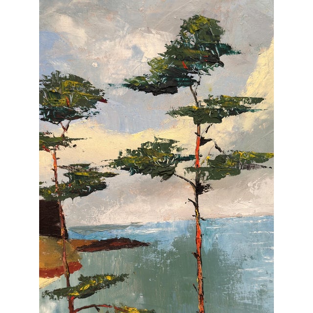 Franke, Coastal Landscape, 1960s, Oil on Canvas, Framed For Sale - Image 9 of 12