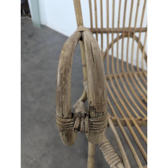 Vintage Armchair in Bamboo and Rattan For Sale - Image 6 of 8