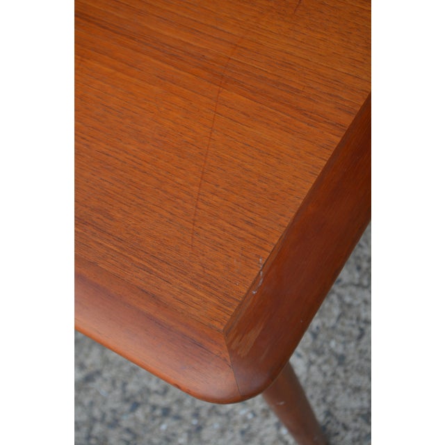 Mid Century Modern Square Danish Teak Coffee Table W/Cane Shelf Attributed to Gunnar Schwartz For Sale - Image 12 of 18