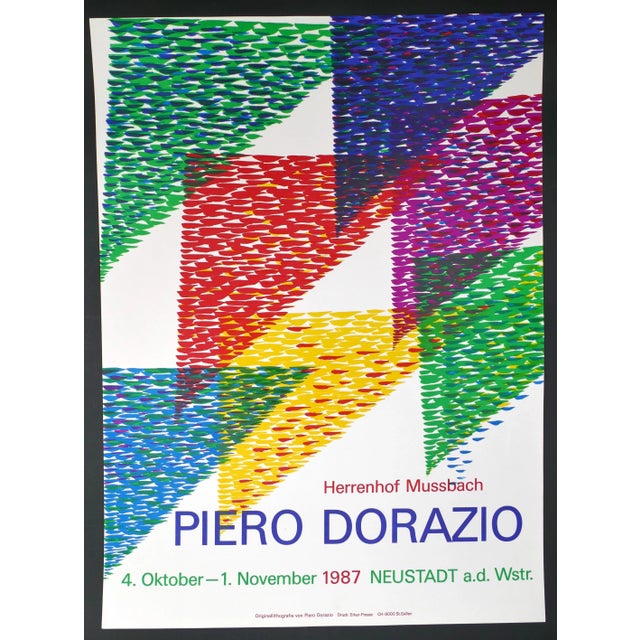 Piero Dorazio, Poster for P. Dorazio's Exhibition in Herrenhof Musbach, Germany For Sale - Image 4 of 4