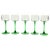 Vintage Luminarc Alsace Wine Glasses with Green Base, 1970s, Set of 10 For Sale - Image 4 of 14