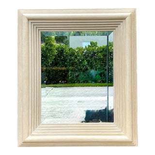 Vintage Stacked Wood Mirror For Sale