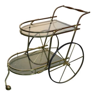 1970's Vintage Italian Bar Cart For Sale