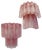 Murano Glass Tube Wall Sconces with 13 Pink Alabster Glass Tube, 1990s, Set of 2 For Sale