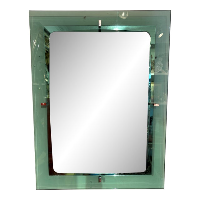 Italian Modern Fontana Arte Inspired Mirror For Sale