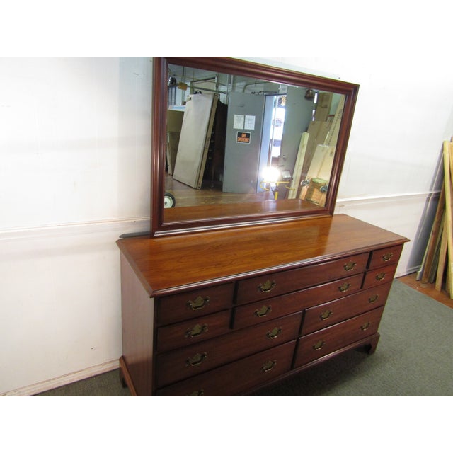 Henkel Harris Solid Cherry Dresser With Mirror Chairish