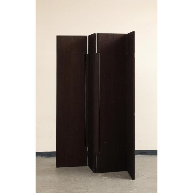 20th Century Four-Panel Sandblasted Oak Screen by Rabih Hage For Sale - Image 4 of 9