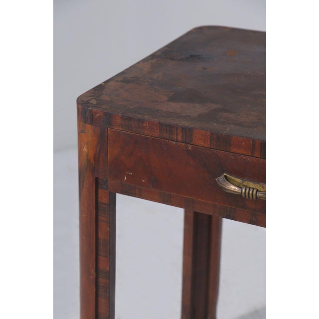 1930s Art Deco Rationalist Italian Desk with Brass Handles, 1935 For Sale - Image 5 of 9