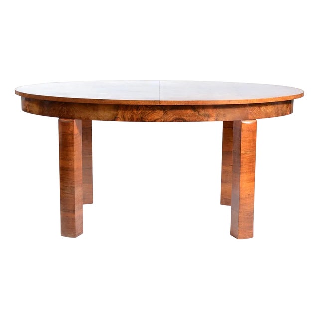 Large Art Deco Extendable Dining Table, 1930s For Sale