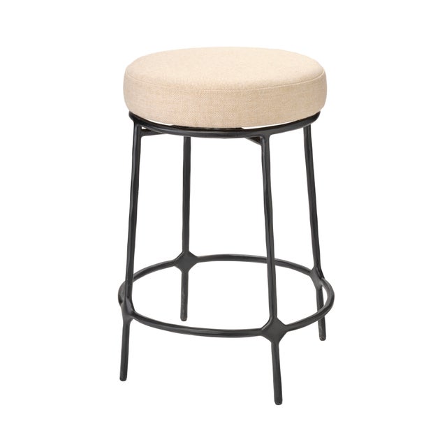 Jamie Young Jamie Young Asteria Iron Counter Stool, Black For Sale - Image 4 of 4
