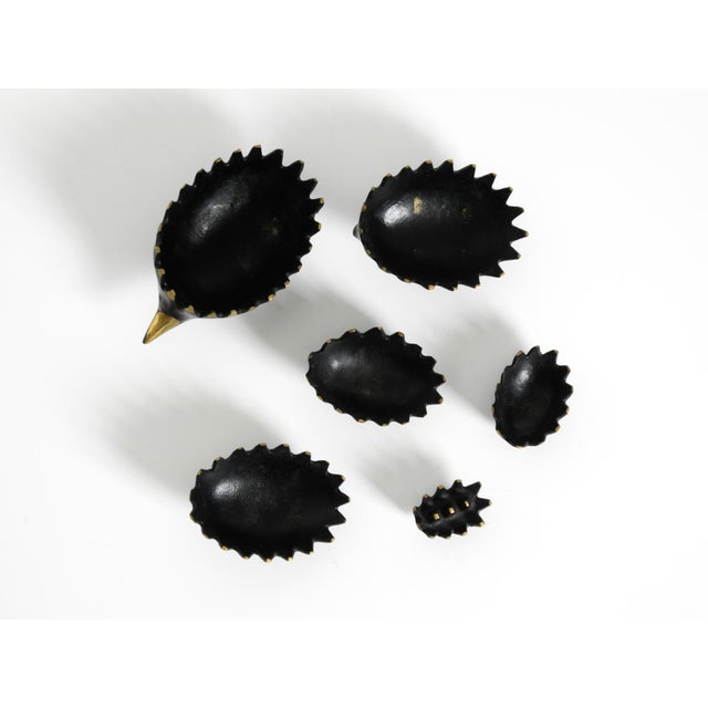 Mid-Century Brass Hedgehog Ashtray by Walter Bosse for Herta Baller, 1950s, Set of 5 For Sale - Image 11 of 16