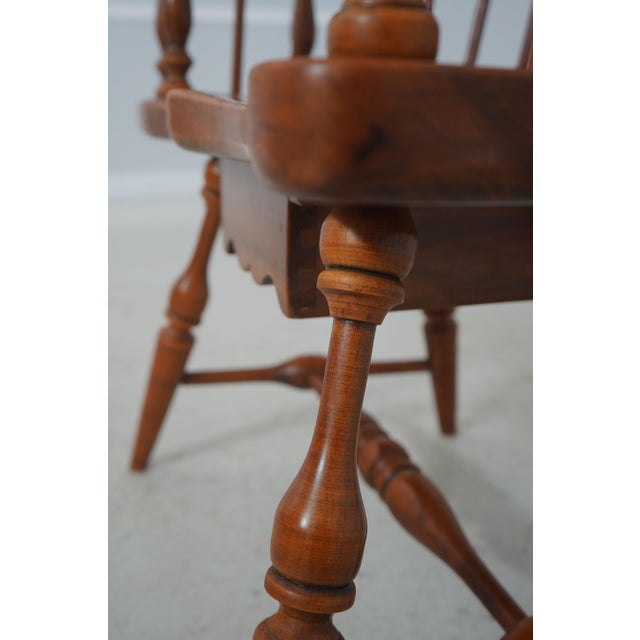 Frederick Duckloe Oak, Cherry, and Walnut Comb-Back Windsor Desk Writing Chair For Sale - Image 16 of 18