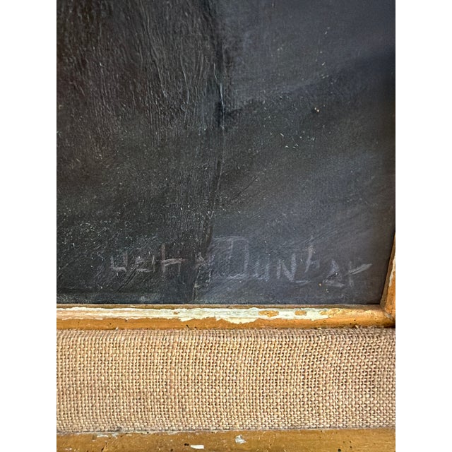 1950s Vintage John Dunbar Mid-Century Original Oil on Canvas Coastal Seascape, C. 1960 For Sale - Image 5 of 9