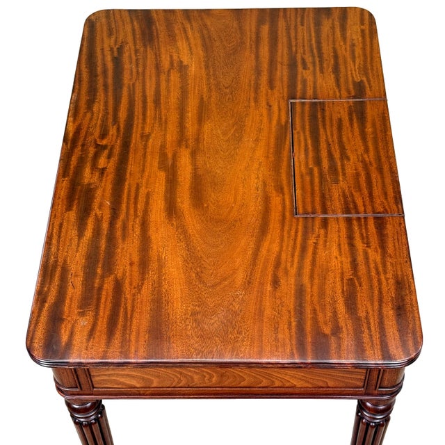 Antique Regency Mahogany Chamber Writing Table, 1820 For Sale - Image 6 of 11