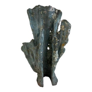 Vintage Abstract Metal Sculpture – Coral Reef Inspired Form For Sale