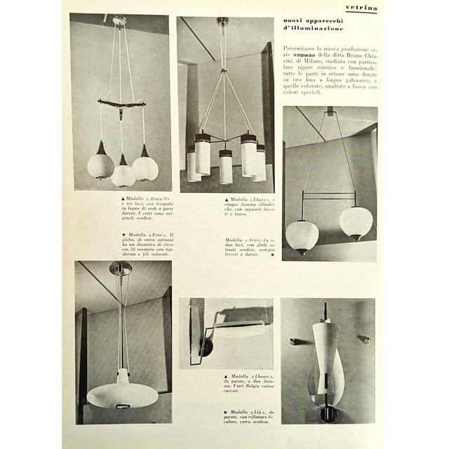 Glass and Brass Pendant by Bruno Chiarini, 1950s For Sale - Image 13 of 14