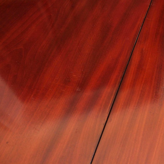 French Faux Marble Top Mahogany Console Table / Game Table For Sale - Image 12 of 12