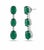 Metal Natural 7.65cts Emerald & 0.10cts Diamond Earring in 18k Gold For Sale - Image 7 of 8
