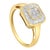 10K Yellow Gold Diamond Cocktail Ring (1/2 Cttw, I-J Color, SI2-I1 Clarity) - Size 6 For Sale - Image 4 of 6